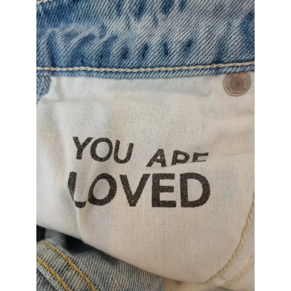 AMO Babe button fly distressed hems sweet cheeks ‎ sz 25